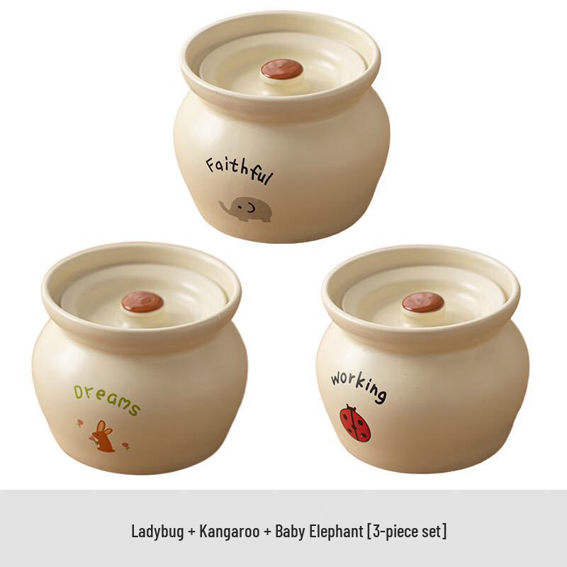 Horned Pansy Individual Ceramic Stew Pot with Lid