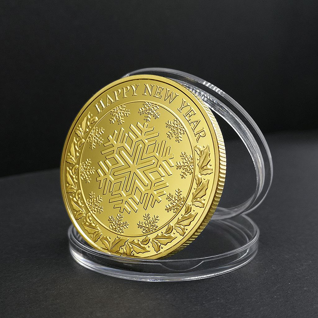 Christmas Snowman Colored Coins, Elizabeth Commemorative Medal Silver Coins, Christmas Eve Gifts, Tooth Fairy Colored Silver Coins