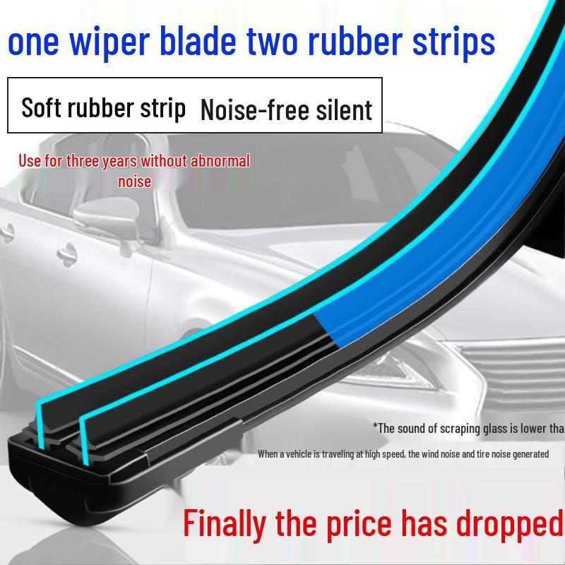 Frameless Dual Rubber Wiper for Sylphy, Qashqai, Livina, Tiida, Sunny, Teana, X-Trail Models