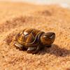 Micro Landscape Turtle Ornament Hand-Carved Natural Stone Figurines Symbolizing Longevity Good Luck Statue for Fish Tank