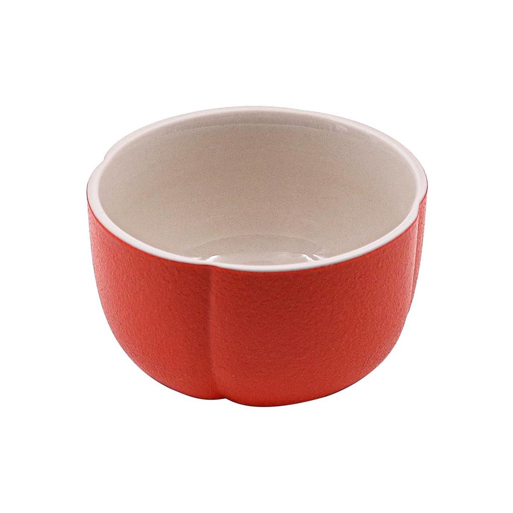 NUZAMAS Portable Travel Tea Set for Adults, Orange Quick Cup, 3 Ceramic Teacups with Teapot for Outdoor Camping, Home, and Office Use