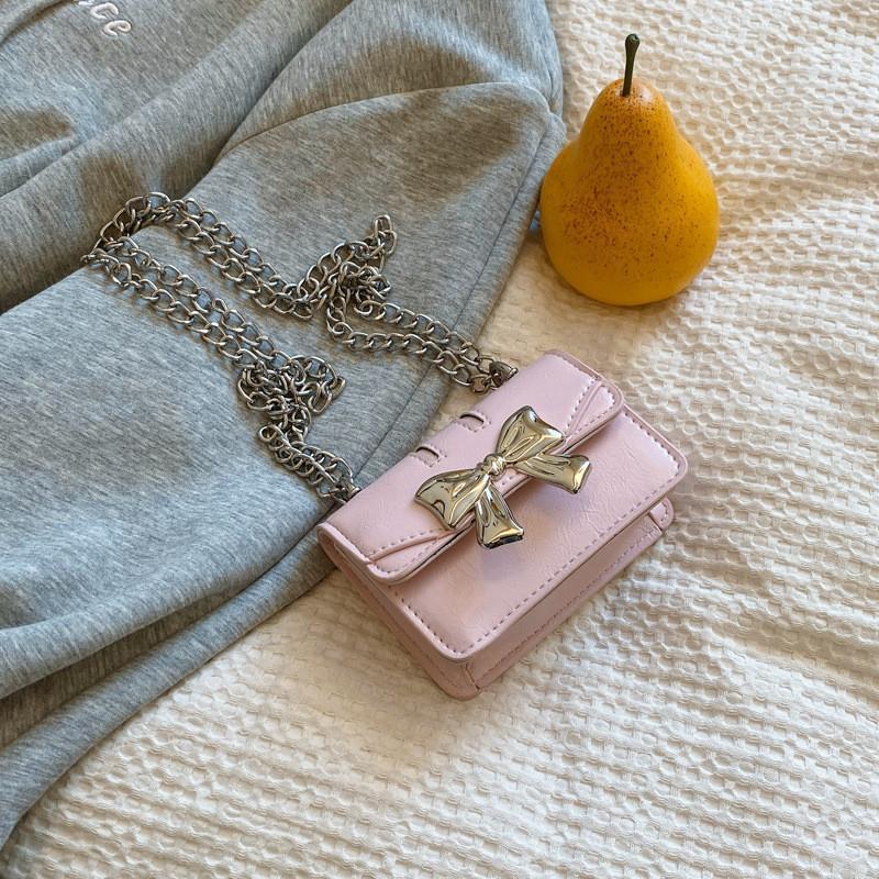 

Stylish Korean Fashion Women s Small Square Bag With Chic Chain Strap In Various Colors рожевий