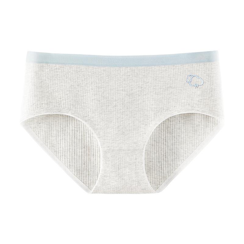 

Женское бесшовное нижнее белье из чистого хлопка антибактериального хлопка с промежностью талии тонкие треугольные трусики XXL