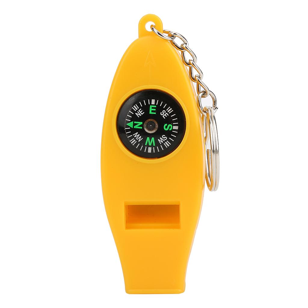 5PCS 4 in 1 Compass Thermometer Magnifier Whistle for Travel Camping Hiking Climbing