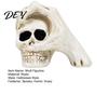 Resin Skull Decor Halloween Hand Sculpture, Gothic Skeleton Head Figurine, Spooky Stable Flat Base Figurine Decoration for Bedroom Living Room
