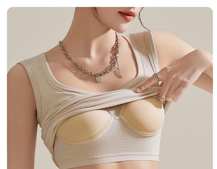 Women's Slimming Sleeveless Camisole with Built-in Chest Pad - Spring/Summer