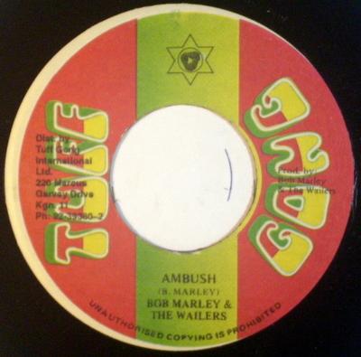 7inch Record BOB MARLEY  THE WAILERS  Ambush NONE Tuff Gong Jamaica Reggae Ska  Dub Used