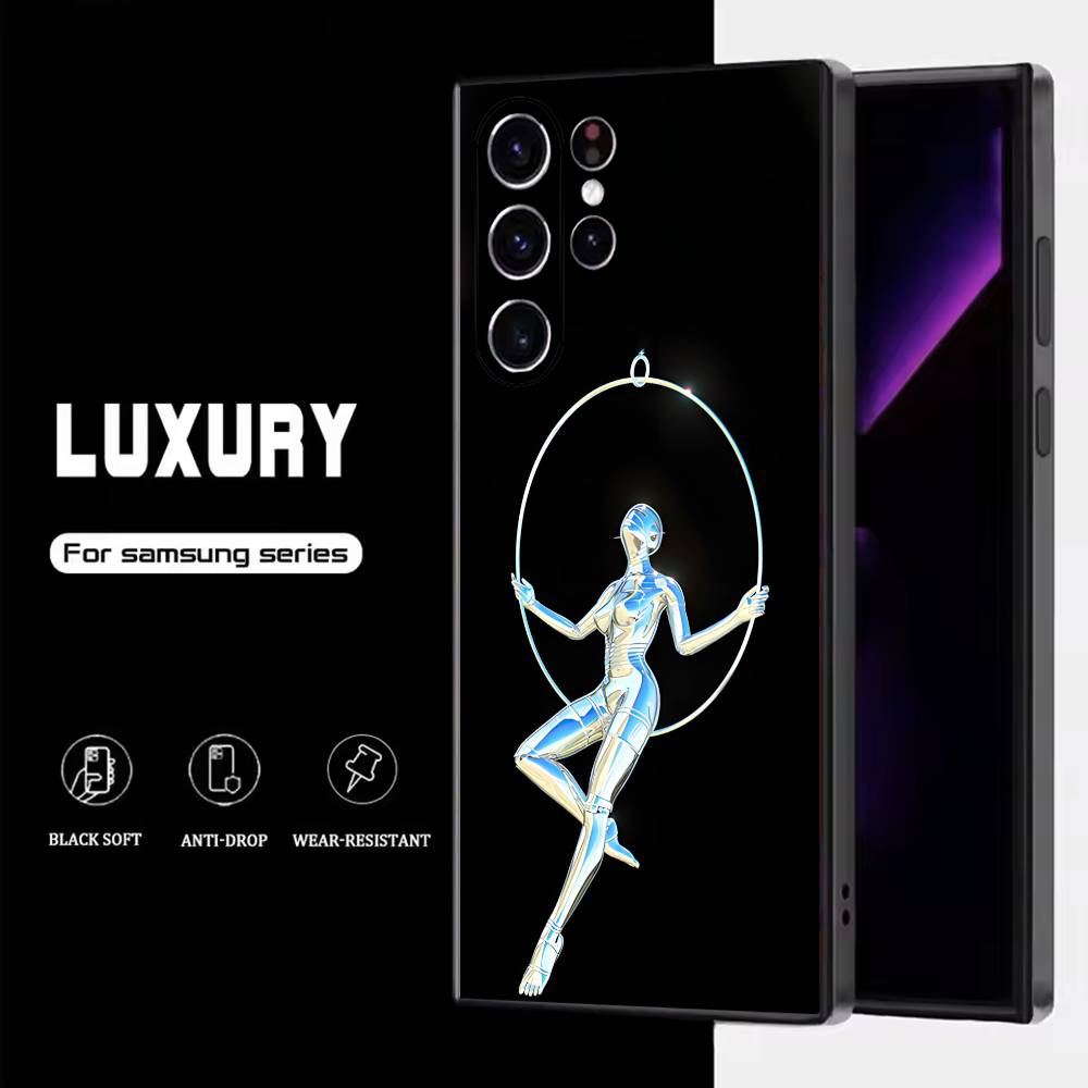 

Чехол для телефона Art Hajime S-Sorayamas для Samsung S25, S24, S23, S22, S21, S20, S10, Ultra, Plus, Lite, FE, Мягкий силиконовый черный чехол SamsungS7edge