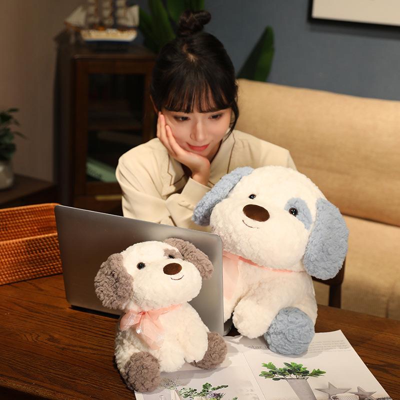 Vycpaná zvířátka Plyšová kreslená postavička Plyšové kudrnaté štěně Simulace panenky v sedě Pes Krásná Kawaii Dárek k narozeninám pro děti