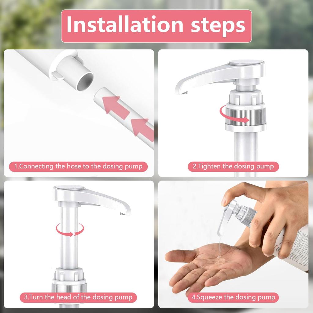 6er-Pack Sirup-Dosierpumpen - Kompatibel mit 500ml/1000ml Flaschen, inklusive Schläuchen