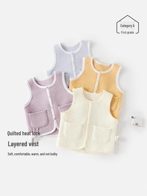 Kids' Quilted Warm Vest for Boys and Girls – Autumn/Winter Outerwear Base Layer