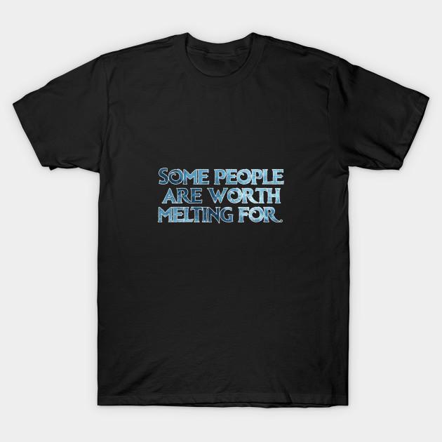 

Men Black Print T-shirt Some People Are Worth Melting For No-Cut Transfer Paper Print Cotton Tshirt 4XL чёрный