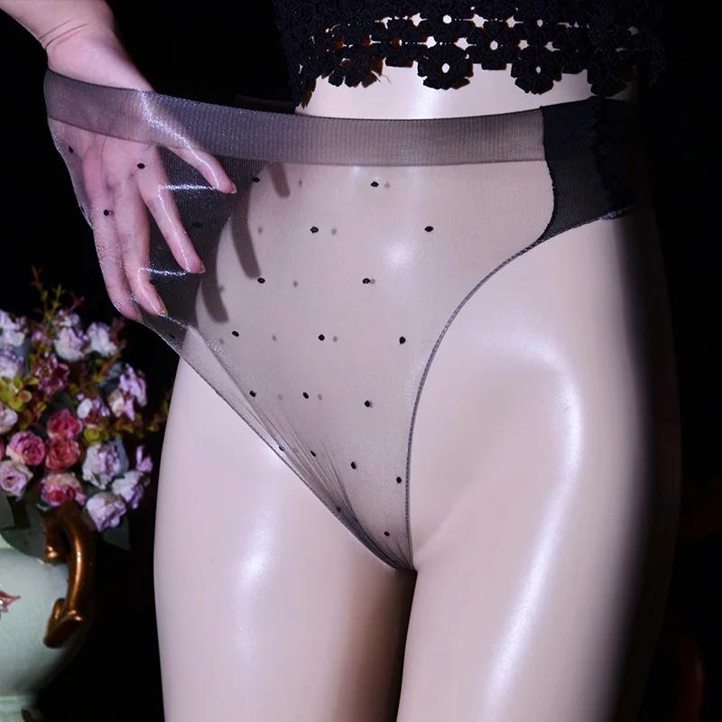 Slip 1D Ultra-Sottili Trasparenti Lucidi Senza Tracce Sexy Seta Pois Biancheria Intima Taglia Grande Biancheria Intima da Donna