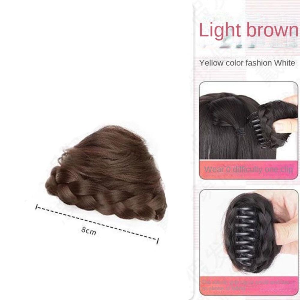 Natural Cat Ear Wig Bag Fluffy Cat's Ear Hair Bun Fashion Bun Head Wig Hair Accessories