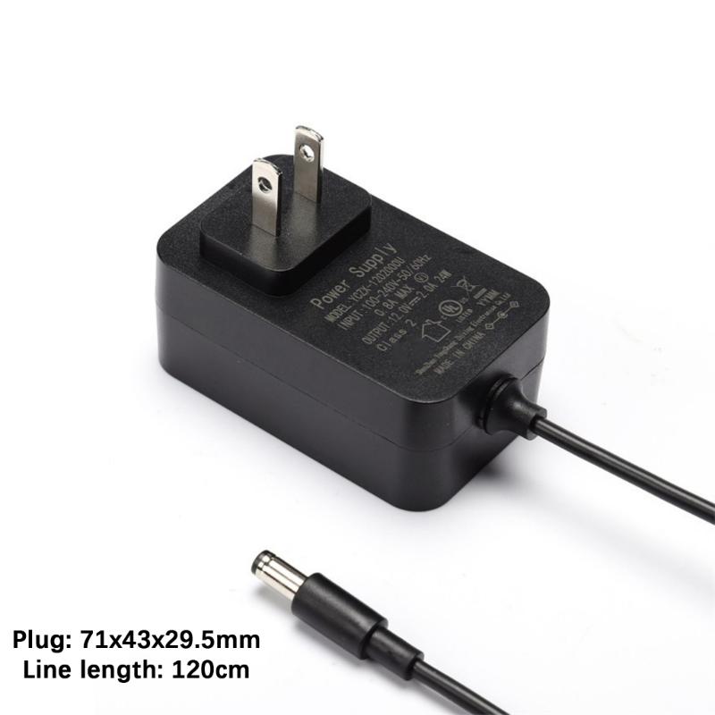 24W DC12V2A/24V1A Universeller Netzteiladapter 5,5x2,5mm/5,5x2,1mm Stecker für LED-Kameras, Router, Internationale Spannungen 100-240V