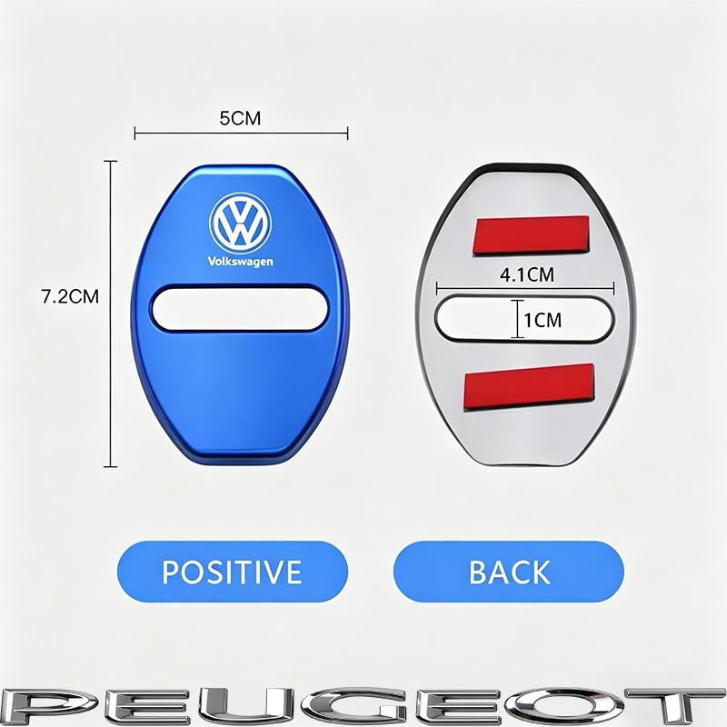 BFPQY1 Zinc Alloy Car Door Lock Buckle Cover Protective Covers For VW GTI Polo Golf Passat Tiguan Jetta T-ROC Touareg Taigo CC Hub Cap