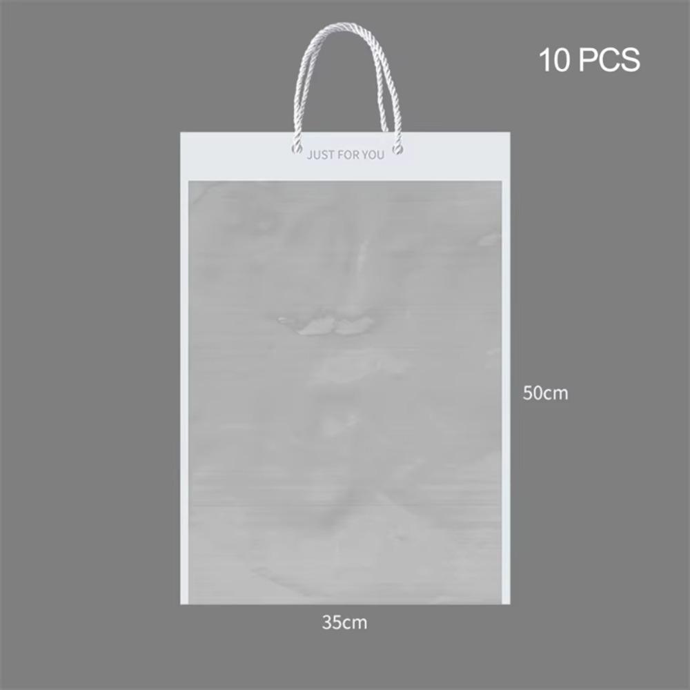 10pcs New Transparent Bouquet Gift Bag Party Supplies Decoration Flowers Wrapping Bag With Handle Birthday Gift Bag Gift