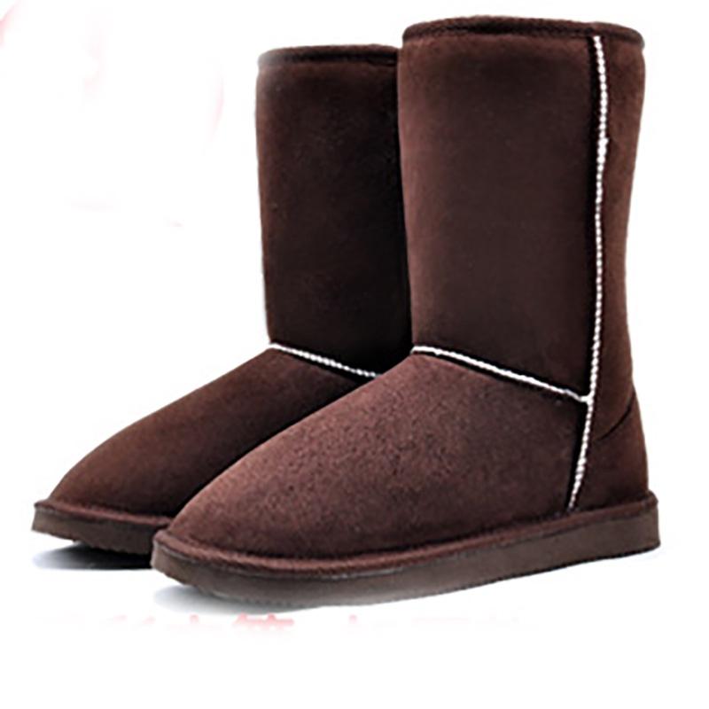 Stilvolle und bequeme Damen Winter Warm Wildleder Knöchel Schneestiefel für Freizeit