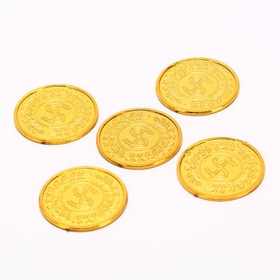 100 fichas de póker de casino de plástico dorado de 35 mm con diseño de modelo, valor 100