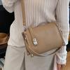 Summer new fashion soft box lock women's bag solid color casual shoulder crossbody armpit hand bag