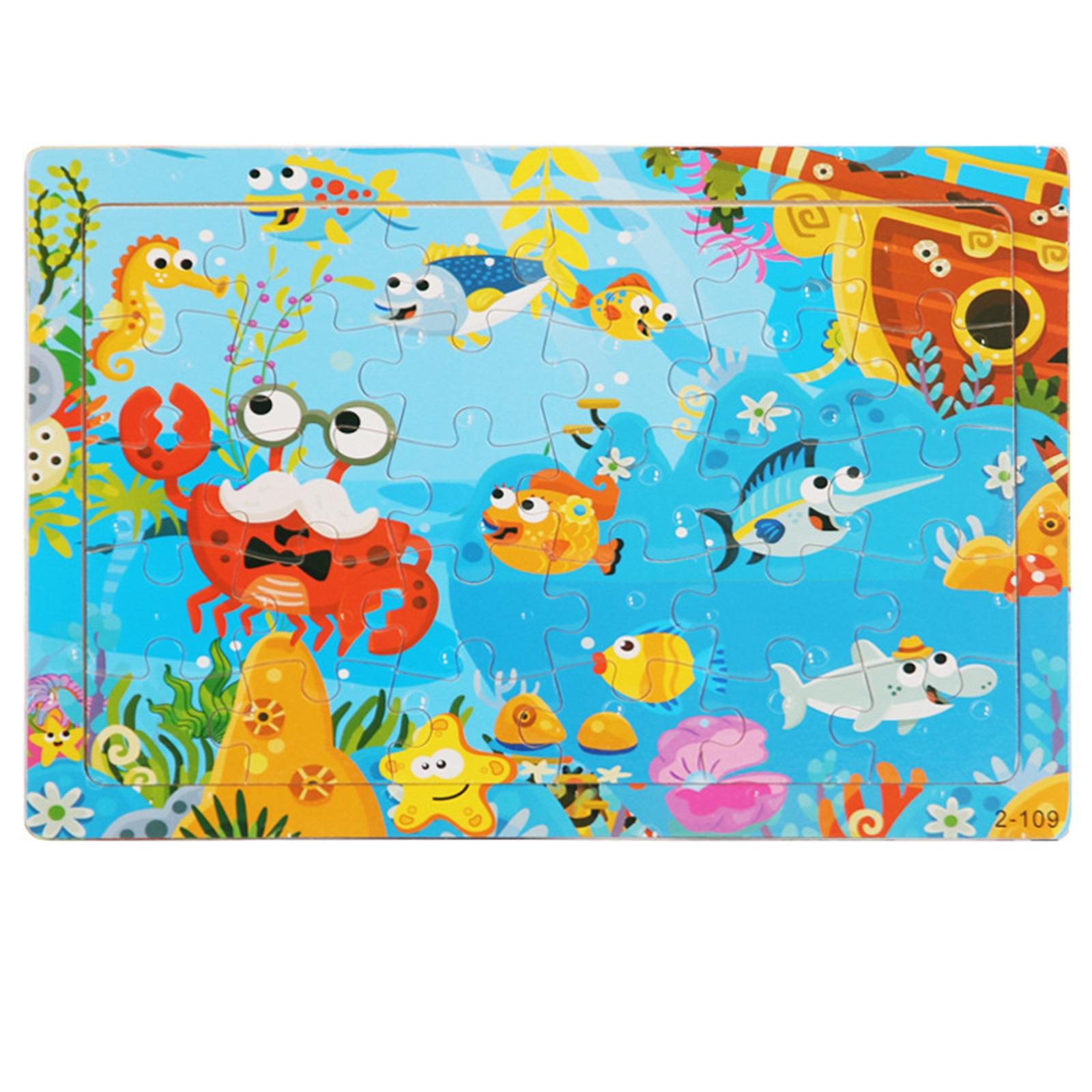 

30pc Underwater World Crab Puzzle Educational Toy Early Learning Developmental Game for Toddlers and Preschoolers with Durable Pieces One Size