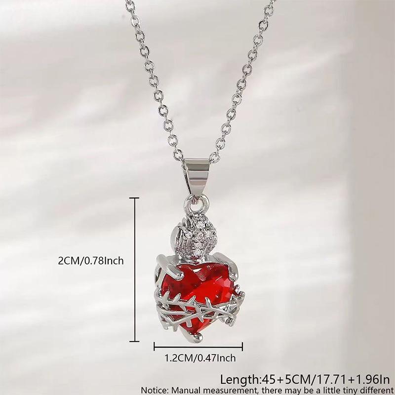 

A Sacred Heart Cross necklace, a Catholic pendant necklace suitable for women and girls, jewelry.