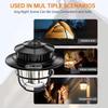 Retro Portable Camping Lantern Waterproof Emergency Light Dimmable Multiple color temperatures Hanging Tent Lamp for Outdoor
