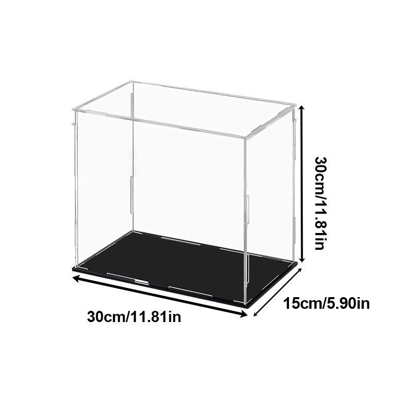 Acryl-Vitrine in mehreren Größen für Sammlerstücke zum Zusammenbauen, durchsichtige Acrylbox, Schutz-Vitrine zur Organisation von Figuren und Spielzeug