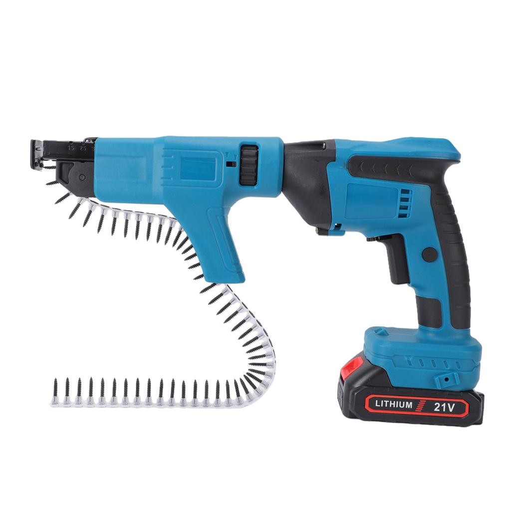 Cordless   Screwdriver Brushless Automatic Feed Chain Screw   Set with Storage Box 4.0Ah Battery