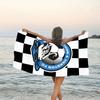 1 Stück Fußballmannschaft (80) Strandtuch, Strand- und Meeresufer-Schwimmbadausstattung, Modisches Muster, Rechteckig, Reiseutensilien