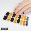 ZM Full Cover No-Cure Gel Nail Wraps, Halloween Style Autumn Winter Nail Stickers, Nail Patch Films