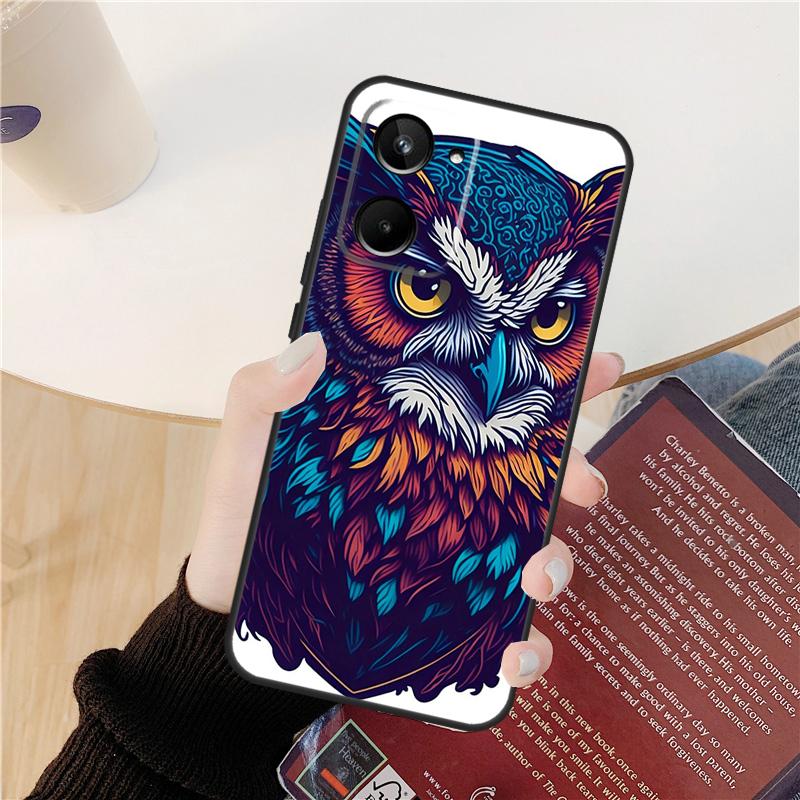 Cartoon Owl Case For Realme C55 C75 C67 C61 C53 C51 C21Y C25S 10 11 12 13 14 Pro Plus GT 6T 6 5 GT7 Pro