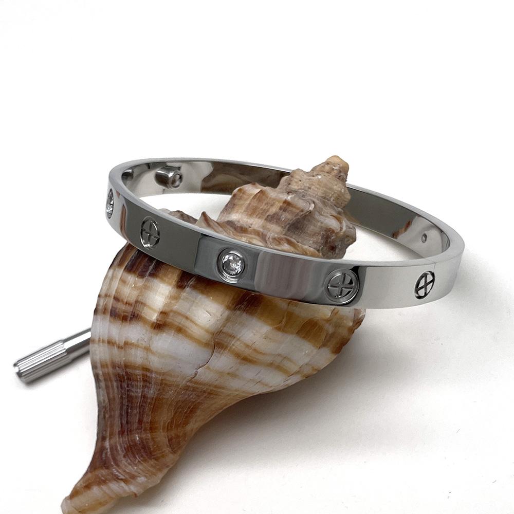 Luxusmarke Schmuck Mode Edelstahl Kreuz Anhänger Luxusschmuck LOVE Armreif SCHRAUBen Armbänder Partnergeschenk