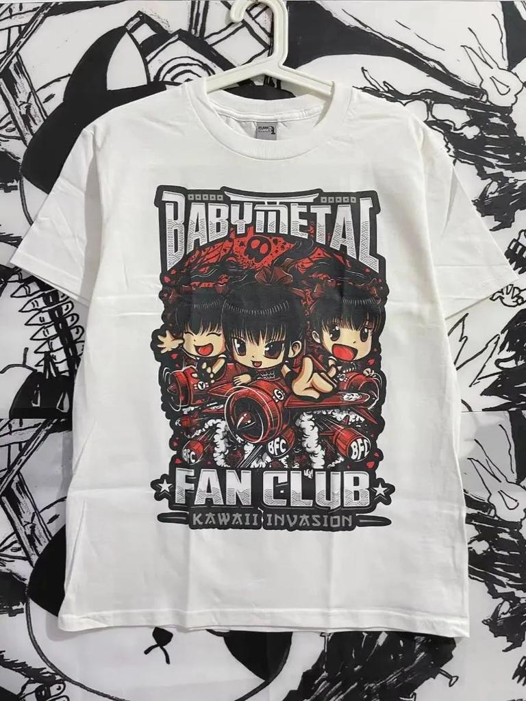 Gothic Rock Harajuku T-shirt Babymetal Japan Band T Shirt Hip-hop Rock Band Casual Short Sleeve Y2k Aesthetic Tees Unisex