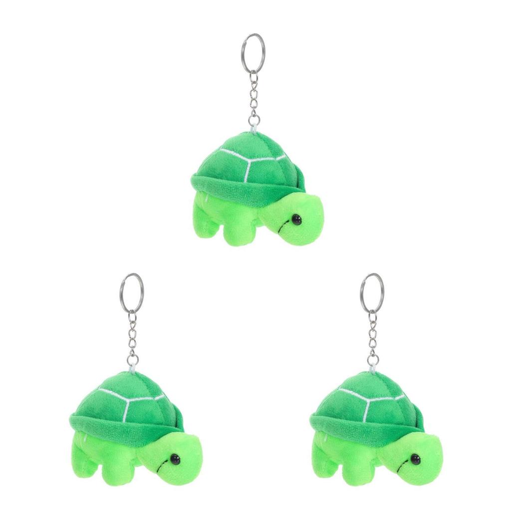 Lurrose Plush Turtle Cute Cartoon Lightweight and Animal Gift 3-Piece Keychain, Design, Portable, Ornament, Accessory, Bag, Key,