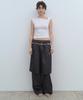 MILLO WOMEN Layered Wide Trousers [Charcoal Gray]