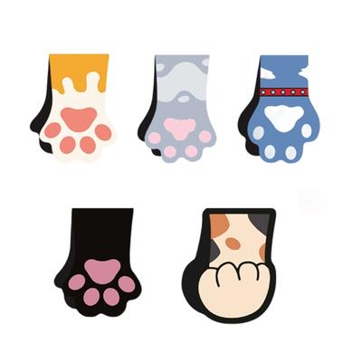 5Pcs Kitten Paws Bookmarks Magnetic Bookmarks PVC Magnetic Book Page Clip For Student Teacher Book Lover Birthday