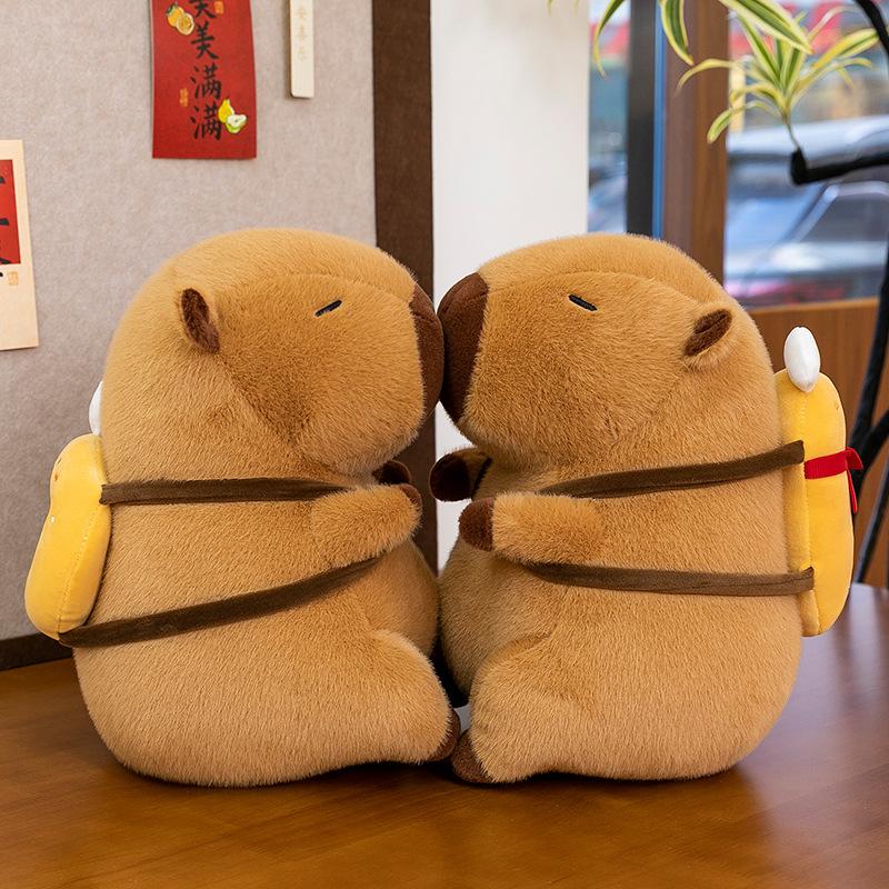 New Kapibara Plush Toy Doll Cute Baking Backpack Capybara Doll Throw Pillow