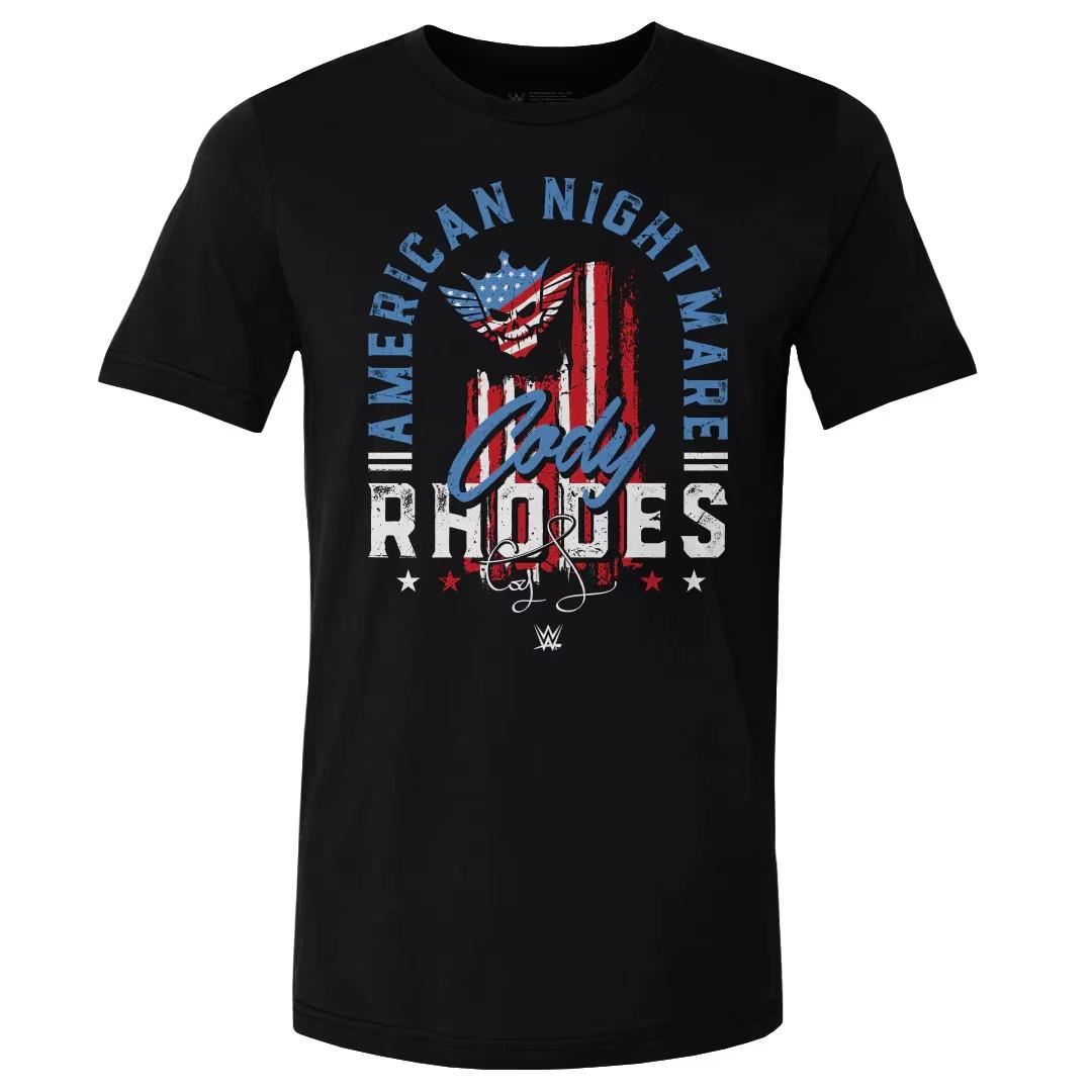 

2025 Summer New Black Wrestler Cody Rhodes Cotton T Shirt Men s Short Sleeve O-neck Tees Sports Casual Oversized Kids/Adult Tops S