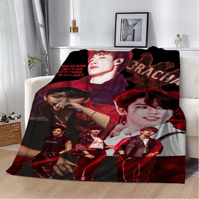 3D KPOP S-Stray-K-Kids Throw blanket Picnic blanket Warm Flannel blankets Home Couch bed linings blankets for beds Birthday Gift