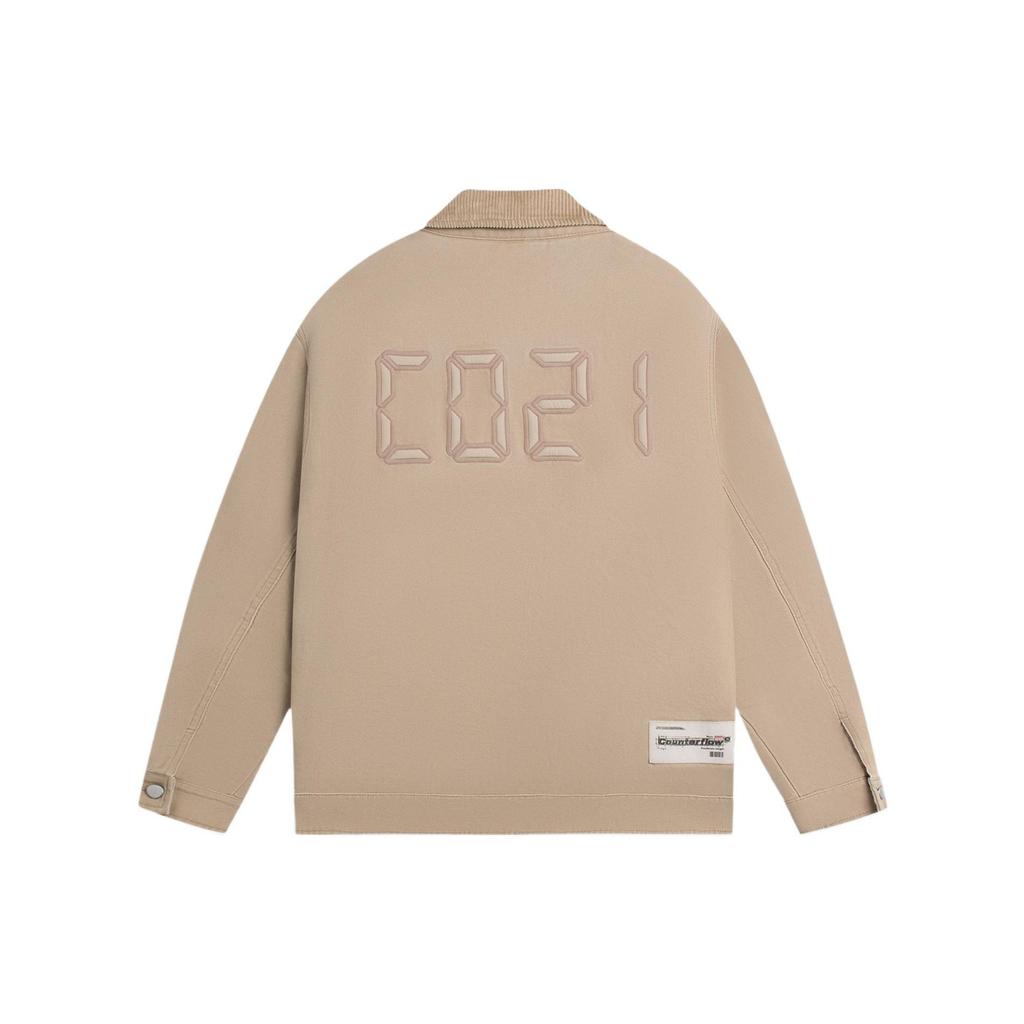 Li Ning CF Sport Fashion Series FW22 Logo Zip Collar Jacket Men Jacket Apricot AJMS131-4