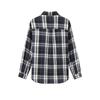 GROUND ZERO Unisex Plaid Color-Block Long Sleeve Shirt
