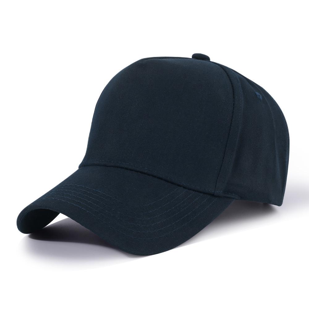 Pure Cotton Five-Panel Baseball Cap with Logo Embroidery, Breathable Sun Protection for Volunteer Activities