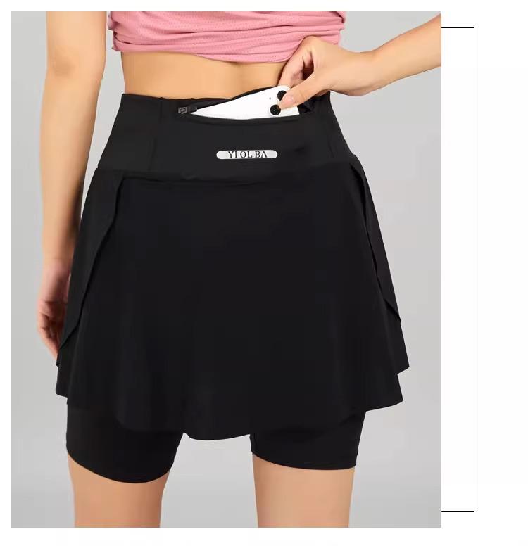 Women's Quick-Dry Tennis & Badminton Skorts for Fitness, Running, or Yoga