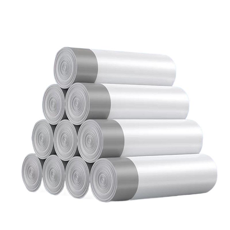 Drawstring Thickened White Garbage Bags - Large, Break-Point Design for Kitchen and Dorm Use