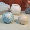Candle Silicone Mould 3D Moon/Earth Shaped Epoxy Resin Mold for DIY Candle Making Handmade Crafts Home Decoration