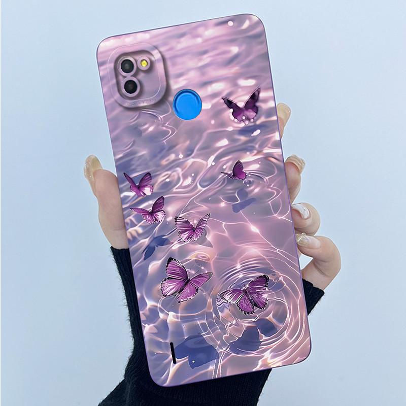 For Tecno Pop 4 Lte Case Liquid Silicone Fashion Simplicity Oil Painting Floral Back Cover For Techno Pop4 Air Phone Case BC1s