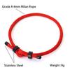 Adjustable Men Lucky Red Rope Bracelet With Grade A 4mm String Stainless Steel Clasp Outdoor Cycling Braclet Gift For Him Joias