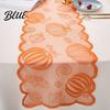 Decorative Fall Dining Table Cover Runner Decorations Maples Leaves Lace Orange Maple Leaf Overlay Runner Autumn Harvest Thanksgiving Decorations