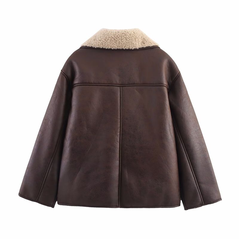 Za Autumn and Winter New Arrivals Women's Clothing Zr European and American Style Fashionable Simple Versatile Casual Reversible Jacket 3548246